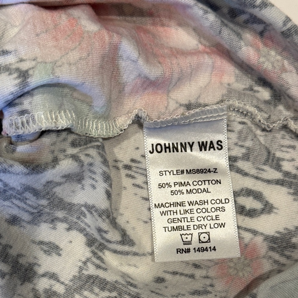 Johnny Was Cream and Black Patterned PJ TOP Size XL - Picture 4 of 6